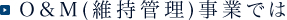 O＆M（維持管理）事業では